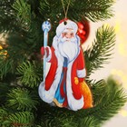 Новогодняя деревянная подвеска «Новый год! Дедушка Мороз» - Фото 2