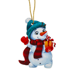 Ёлочная игрушка - подвеска деревянная «Новый год! Снеговичок» - Фото 2