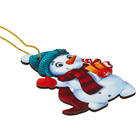 Ёлочная игрушка - подвеска деревянная «Новый год! Снеговичок» - Фото 3