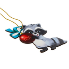 Ёлочная игрушка - подвеска деревянная «Новый год! Енотик» - Фото 3