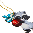 Ёлочная игрушка - подвеска деревянная «Новый год! Енотик» - Фото 4