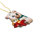 Ёлочная игрушка - подвеска деревянная «Новый год! Белый мишка» - Фото 3