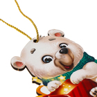 Ёлочная игрушка - подвеска деревянная «Новый год! Белый мишка» - Фото 4