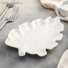 Блюдо «Лист», 20×14 см, керамика, белое - Фото 6