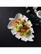 Блюдо сервировочное «Лист», 30×20 см, керамика, белое - Фото 6