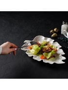 Блюдо сервировочное «Лист», 30×20 см, керамика, белое - Фото 7