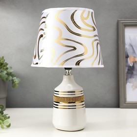 Лампа настольная RISALUX 16160/1, E14, 40 Вт, 20×20×32 см, белая  (артикул 5150270)  большой выбор товаров оптом и в розницу по низким ценам с доставкой