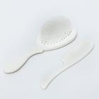 Набор детских расчесок, 2 шт., «Совушка», цвет белый - Фото 2