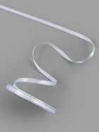 Лента атласная, с серебряным люрексом, 6 мм, 23±1 м, белая №001 - Фото 3