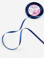 Лента атласная, с серебряным люрексом, 6 мм, 23±1 м, синяя №038 - Фото 2