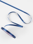 Лента атласная, с серебряным люрексом, 6 мм, 23±1 м, синяя №038 - Фото 3