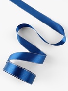 Лента атласная, с серебряным люрексом, 25 мм, 23±1 м, синяя №038 - Фото 3
