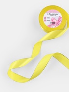 Лента атласная, с серебряным люрексом, 25 мм, 23±1 м, жёлтая №015 - Фото 2