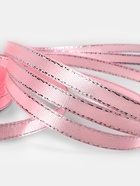 Лента атласная, с серебряным люрексом, 6 мм, 23±1 м, розовая №004 - Фото 4