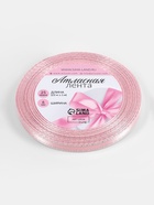 Лента атласная, с серебряным люрексом, 6 мм, 23±1 м, розовая №004 - Фото 5