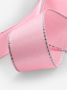 Лента атласная, с серебряным люрексом, 25 мм, 23±1 м, розовая №004 - Фото 3