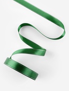 Лента атласная, с серебряным люрексом, 15 мм, 23±1 м, зелёная №049 - Фото 3