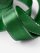 Лента атласная, с серебряным люрексом, 15 мм, 23±1 м, зелёная №049 - Фото 4