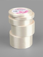 Атласная лента, набор 5 шт., 6/10/20/40/50 мм, 23±1 м, сливочная №02 - Фото 2