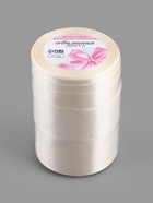 Атласная лента, набор 5 шт., 6/10/20/40/50 мм, 23±1 м, сливочная №02 - Фото 6