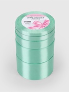 Атласная лента, набор 5 шт., 6/10/20/40/50 мм, 23±1 м, нежно-зелёная №181 - Фото 4