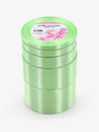 Атласная лента, набор 5 шт., 6/10/20/40/50 мм, 23±1 м, нежно-зелёная №181 - Фото 5