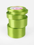 Набор атласных лент, 5 шт., 6/10/20/40/50 мм, 23±1 м, светло-зелёный - Фото 2