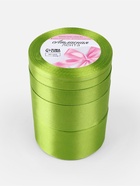 Набор атласных лент, 5 шт., 6/10/20/40/50 мм, 23±1 м, светло-зелёный - Фото 5