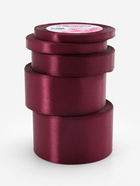 Атласная лента, набор 5 шт., 6/10/20/40/50 мм, 23±1 м, бордовая №165 - Фото 2