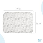 Клеёнка - наматрасник «Серые звезды» с резинками-держателями, р-р. 68х100 см - фото 21117617