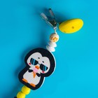 Держатель - игрушка для соски - пустышки «ТРЕНД. Пингвин» из дерева - Фото 6