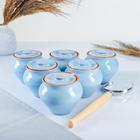 Горшочки для запекания Вятская керамика, набор 6 шт., ухват, 500 мл, МИКС - Фото 8