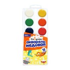 Акварель медовая Calligrata, 12 цветов, без кисти, пластик, МИКС - Фото 1