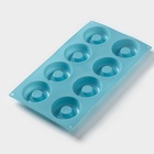 Форма для выпечки Доляна «Сладости. Пончики», 29×17 см, 8 ячеек (d=6 см), силикон, МИКС - Фото 3