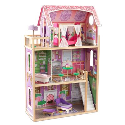 Домик кукольный KidKraft «Коттедж Ава», трёхэтажный, с мебелью