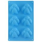 Форма силиконовая для выпечки Доляна «Пингвин», 17,5×27,5×2,5 см, 6 ячеек, цвет МИКС - Фото 1