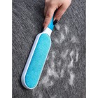 Щётка для удаления шерсти и волос с одежды и мебели с ручкой Доляна, 33×7.5×5 см, синяя - Фото 11