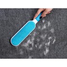 Щётка для удаления шерсти и волос с одежды и мебели с ручкой Доляна, 33×7.5×5 см, синяя - Фото 10