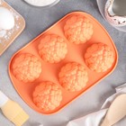 Форма силиконовая для выпечки Доляна «Торжество», 21×4,9×2 см, 6 ячеек, цвет МИКС - Фото 2