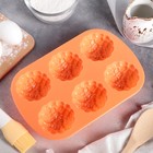 Форма силиконовая для выпечки Доляна «Торжество», 21×4,9×2 см, 6 ячеек, цвет МИКС - Фото 3