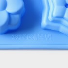 Форма для выпечки Доляна «Немецкий кекс, роза», силикон, 16×21 см, 12 ячеек, цвет голубой - фото 4597401