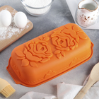 Форма силиконовая для выпечки Доляна «Хлеб. Розы», 29,5×14×7 см, цвет МИКС - Фото 1