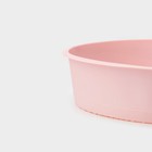 Форма для выпечки Доляна «Круг», силикон, 25×5.5 см, внутр. d=23 см, розовая - Фото 5