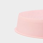 Форма для выпечки Доляна «Круг», силикон, 25×5.5 см, внутр. d=23 см, розовая - Фото 6