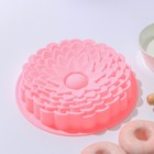 Форма силиконовая для выпечки Доляна «Хризантема», d=22 см, цвет розовый - фото 947938