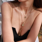 Кулон «Цепь» монетка и тоггл, цвет золото, 65 см 5293546