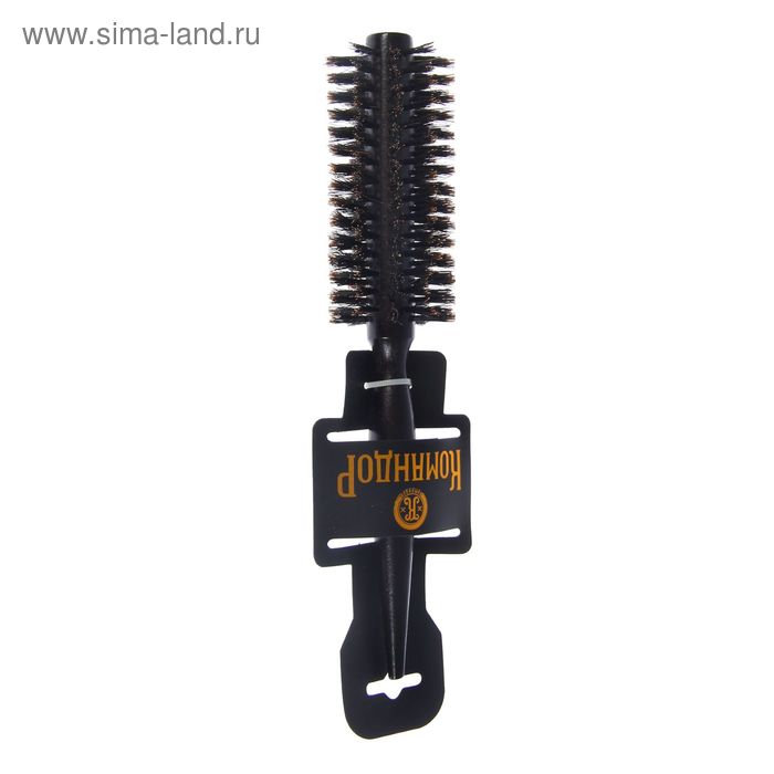 Брашинг деревянный, d = 4,5 см, цвет «тёмное дерево» - Фото 1