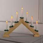 Светодиодная фигура «Рождественская горка» 39.5 × 33 × 5 см, дерево, 220 В, эффект пламени, УЦЕНКА - Фото 1