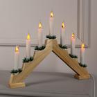 Светодиодная фигура «Рождественская горка» 39.5 × 33 × 5 см, дерево, 220 В, эффект пламени, УЦЕНКА - Фото 3