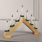 Светодиодная фигура «Рождественская горка» 39.5 × 33 × 5 см, дерево, 220 В, эффект пламени, УЦЕНКА - Фото 4